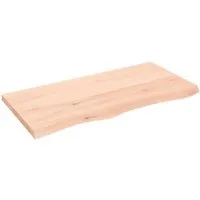 vidaXL Tischplatte aus Massivholz Eiche mit Naturkante - Esszimmertische, handgefertigte Tischplatte aus unbehandeltem Eichenholz, ideal für DIY-Projekte und individuell gestaltbar.
