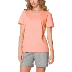 Merry Style Schlafanzug Damen Pyjama Zweiteiler Kurz aus Baumwolle Set MS10-177 bunt|grau M