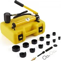 VEVOR Hydraulisches Lochstanzer-Set 10t - Sonstige Werkzeuge, ideales Set mit 6 Stanzformen für präzise Löcher in Metall, Aluminium und Kunststoff – perfekt für Elektriker und DIY-Projekte.