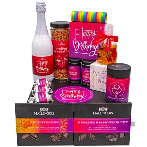 Hallingers Genuss Manufaktur Gourmet Geschenk-Set in edler Box als Geschenkkorb zum Geburtstag