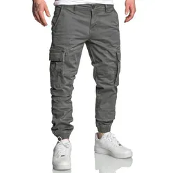 REPUBLIX Cargohose Luke Herren Cargo Jogger Chino Hose Jeans grau W33 - Moderne Herren Cargo Jogger Chino Hose in Dunkelgrau, aus 98% Baumwolle und 2% Elasthan für optimalen Tragekomfort. Perfekt für lässige Outfits und vielseitig kombinierbar.
