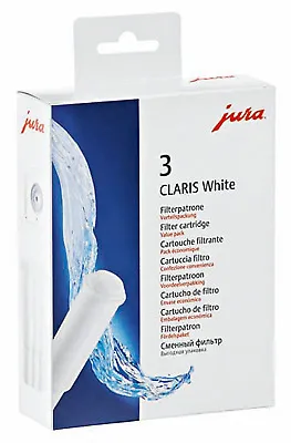 Jura Filterpatrone CLARIS White 3er-Set - Hochwertige Filter für besten Kaffeegenuss, ideal für Jura Kaffeevollautomaten