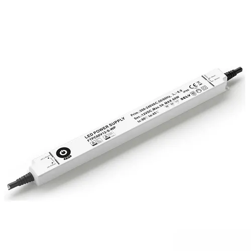 GLP FTPC60V24-S-WP LED Netzteil - Extrem flaches 60W LED Schaltnetzteil für Möbeleinbau, ideal für feuchte Räume und Außenbereiche mit IP66 Schutzart.
