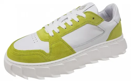Apple of Eden Plateau Schnürschuhe Damen 41 EU - Grün - Sneaker aus hochwertigem Leder mit perfekter Passform durch Schnürung, ideal für Alltag und Freizeit.