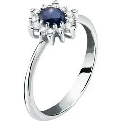 CHRIST Goldring Damenring 585er Weißgold mit Saphir - Eleganter Damenring aus 585er Weißgold, verziert mit einem behandelten blauen Saphir. Perfekt für besondere Anlässe oder als stilvolles Accessoire im Alltag.