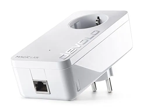 devolo Magic 2 LAN Erweiterungsadapter - Powerline Adapter mit bis zu 2.400 Mbit/s für ruckelfreies Streaming und Gaming. Ideal für Homeoffice mit 1 Gigabit LAN Anschluss und zuverlässiger Internetübertragung durch Wände und Decken.