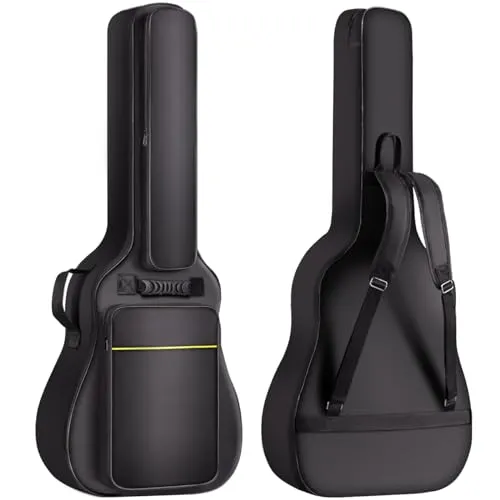 CAHAYA Gitarrentasche Gig Bag 8 mm gepolstert wasserdicht Mit Notenstativtasche für 40 41 Zoll Gitarre Tasche Gitarrenhülle für Akustikgitarren CY0177