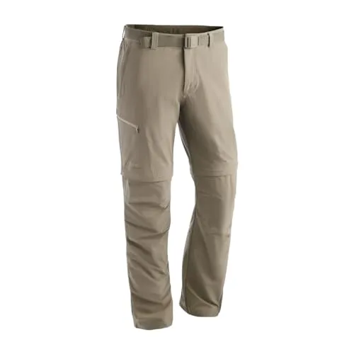 MAIER SPORTS Funktionshose "Tajo 2" für Herren - Beige zipp-off Wanderhose in Regular Fit mit 4 praktischen Taschen, ideal für Outdoor-Aktivitäten und vielseitige Einsatzmöglichkeiten.