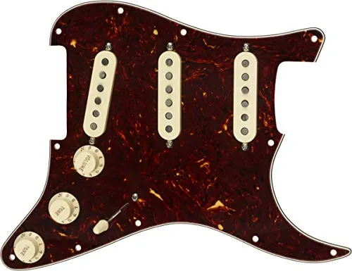 Fender Pre-Wired ST Pickg. Texas SSS - Gitarren- & Bass-Zubehör mit vorverdrahtetem Stratocaster Pickguard und Custom Shop Texas Special Pickups für warmen Vintage Ton und verbesserte Dynamik.