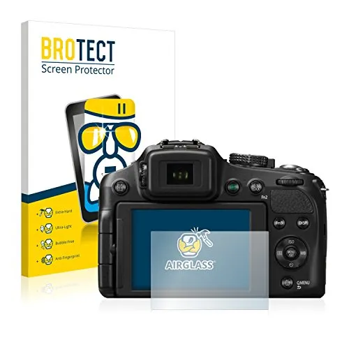 BROTECT Schutzglas für Panasonic Lumix DMC-FZ200 Schutzfolie Panzer Folie Glas [Extrem Kratzfest 9H, Anti-Fingerprint, Ultra-Transparent]