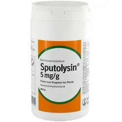 Sputolysin Pulver 840 g - Pulver für Pferde zur sekretolytischen Therapie bei Atemwegserkrankungen. Hilft effektiv gegen hyperviskösen Schleim und Bronchitis.