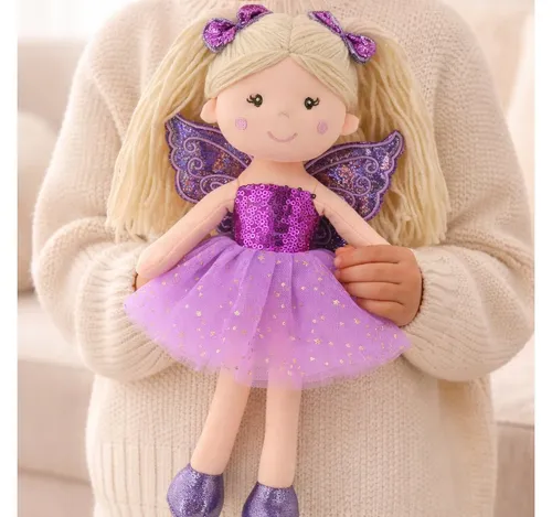 Sweety-Toys Stoffpuppe Stoffpuppe Fee Prinzessin – weiche Kinderpuppe 30 cm 11766, Stoffpuppe