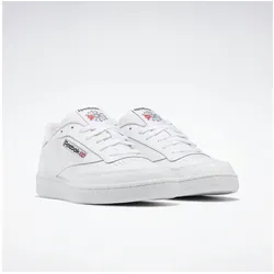 Reebok Herren Club C 85 Sneaker - Strapazierfähiger Glattleder-Sneaker in 44.5 EU - Herren-Sneaker mit strapazierfähigem Glattleder, dämpfender Schaumstoff-Zwischensohle und robuster Gummi-Außensohle für optimale Traktion.