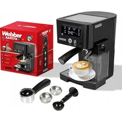 Webber 15 Bar Halbautomatische Espressomaschine M5 - Erleben Sie Kaffee wie vom Barista! Mit 15 bar Druck und intuitivem LED-Bedienfeld bereiten Sie mühelos Espresso, Cappuccino und mehr. Die perfekte Wahl für Kaffeeliebhaber zu Hause!