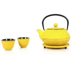 Echtwerk Teeservice aus Gusseisen, 0,8 L Teekanne im Vintage-Design - Teekocher im stilvollen Vintage-Design, ideal für die Zubereitung von losem Tee. Die gleichmäßige Erwärmung des Gusseisens sorgt für authentischen Genuss und macht das Set zum perfekten Geschenk.