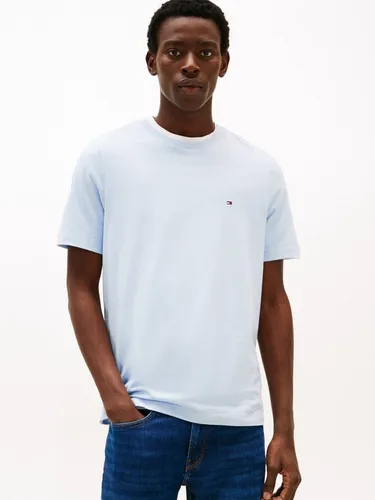 Tommy Hilfiger Herren T-Shirt Kurzarm Seasonal Solid Tee, Blau (Breezy Blue), XXL - T-Shirts für Herren mit Rundhalsausschnitt und Tommy-Tape, stylisch und bequem, perfekt für den Alltag.