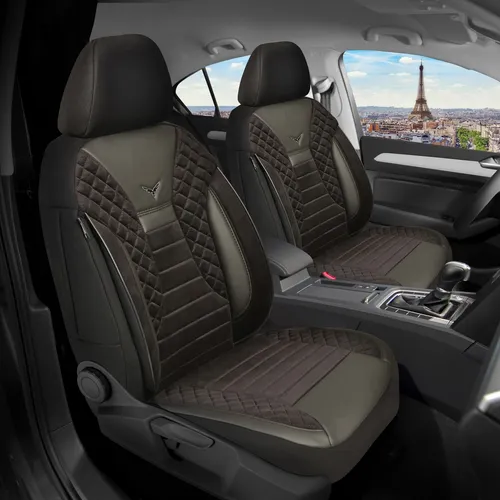 BREMER SITZBEZÜGE für Skoda Kamiq (ab 2019) - Maßgeschneiderte Autositzbezüge für Fahrer und Beifahrer, geeignet für Airbag und Sitzheizung, aus hochwertigem Polyester für Langlebigkeit und Komfort.