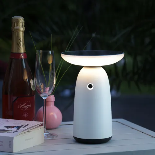 LED Solar Garten Tischleuchte - 3 Helligkeitsstufen & Lichtsensor - Lampen: Die LED Solar Garten Tischleuchte mit 3 Helligkeitsstufen sorgt für gemütliche Atmosphäre und benötigt keine externe Stromquelle dank Solarpanel.
