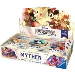 Disney Lorcana Mythen 24 Booster Display Box - Deutsch - TCG OVP Display mit 24 Boostern für das spannende Disney Lorcana TCG, ideal für Sammler und Spieler ab 8 Jahren.