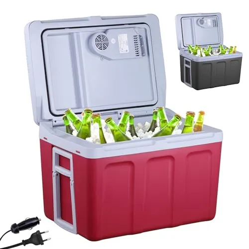Arebos 40 Liter Kühlbox - Mobiler Kühlschrank mit ECO Modus - Kühlboxen & Kühlschränke, ideal für Picknicks und Roadtrips, kühlt bis 20°C unter Umgebungstemperatur und hält Speisen bei 50°C warm. Perfekt für Auto und Steckdose!