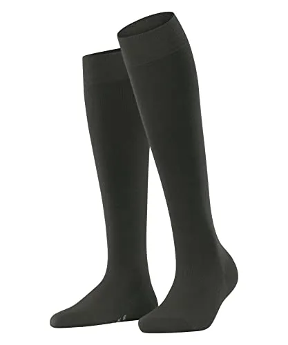 FALKE Damen Kniestrümpfe Softmerino W Kh Wolle Baumwolle lang einfarbig 1 Paar, Grün Military 7826, 39-40