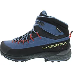 La Sportiva TX4 Evo Mid GTX Woman 38,5 - Moonlight/Cherry Tomato - Wanderschuhe für technische Zustiege, wasserdicht mit GORE-TEX, hervorragender Halt durch Vibram® MegaGrip-Sohle und nachhaltige Wiederbesohlbarkeit für längere Lebensdauer.