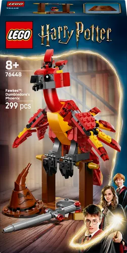 LEGO Fawkes™: Dumbledores Phönix - 76448 - Bau den beeindruckenden Phönix Fawkes™ aus LEGO nach! Mit detailgetreuem Gefieder und beweglichen Teilen ist dieses Set ideal für kreative Bauprojekte und Fans von Albus Dumbledore.