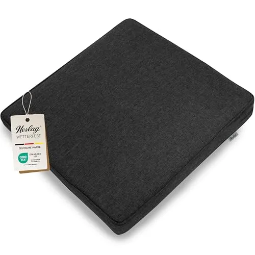 Herlag Outdoor Loungekissen Sunny | Premium Gartenkissen mit waschbarem Bezug - Gartenmöbel-Kissen mit langlebigem Design, UV- und Fleckschutz, ideal für stilvolles Entspannen im Freien.