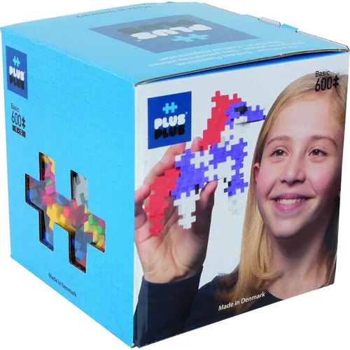 Basic 600 pcs - Mosaikset mit 600 bunten Teilen, fördert Feinmotorik und Kreativität mit Anleitungen für tolle Konstruktionen