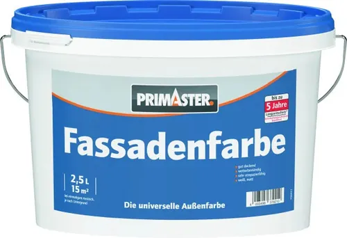 Primaster Fassadenfarbe 2,5 L weiß  Außen