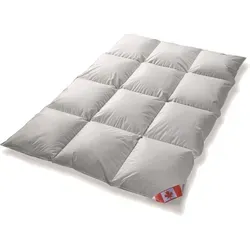 Canada Daunenbettdecke extra warm 240x220 cm - Kassettendecke mit 8 cm Hochsteg für optimalen Schlafkomfort. Bezug aus 100% Baumwolle, ideal für kalte Winternächte. Maschinenwaschbar und geeignet für Hausstauballergiker.