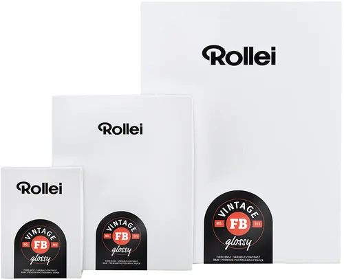 ROLLEI Vintage Fotopapier 111 FB glossy 17.8x24cm - Hochwertiges Fotopapier für brillante Druckergebnisse, 50 Blatt, ideal für kreative Projekte und Fotos in lebendigen Farben.