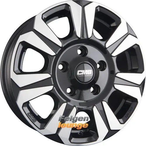 CMS C31 6,5x16 5/118 ET60 Schwarz Glanz - Sportliche Alufelgen - Felgen aus hochwertigem Aluminium in edlem Schwarz Glanz, ideal für ein sportliches Fahrzeugdesign. Zollgröße: 16, maximale Traglast: 1150 kg.