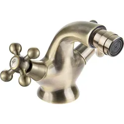 BADLAND Bidetarmatur STILO in Antik Messing – Eleganter Bidetmischer für Ihr Bad - Hochwertige Bidetarmatur im eleganten Antik Messing Design. Ideal für modernes Badezimmer, einfach zu installieren und benutzerfreundlich. Langlebig und funktional mit Keramikkopf und ovaler Form.