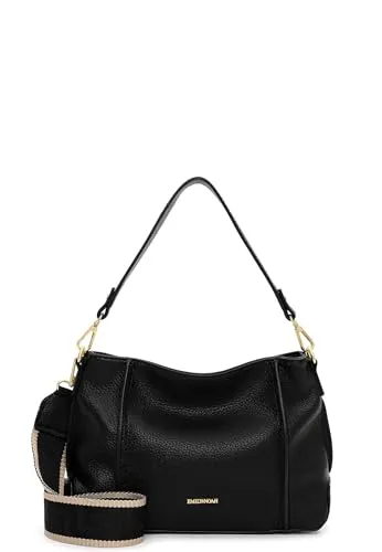 Emily & Noah Julie Beutel mittel 65601100 – Elegante Handtasche in Schwarz - Stylische Handtasche aus hochwertigem Kunstleder mit praktischem Reißverschluss, abnehmbaren Schulterriemen und optimaler Innengestaltung für Übersicht. Ideal für den täglichen Gebrauch.