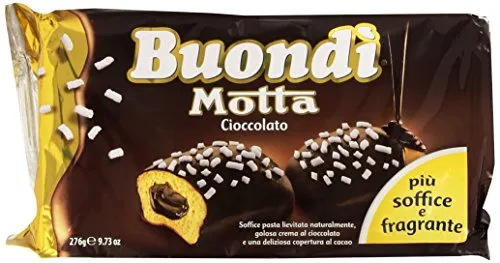 Buondì Cioccolato Prodotto Dolciario da Forno a Lievitazione Naturale mit Creme, Pacco da 6 x 46 g, insgesamt 276 g