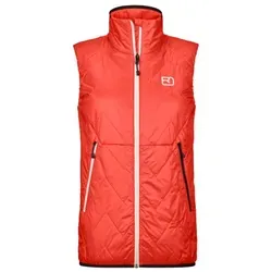 Ortovox Swisswool Piz Vial Weste Women Coral (M) - Hochfunktionale Damenweste für Skitourengehen, aus 100% recyceltem Material, winddicht und atmungsaktiv, für optimale Bewegungsfreiheit und Wärme an kalten Wintertagen.