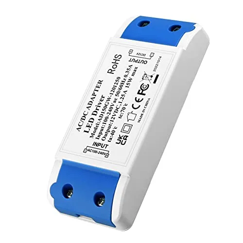 LED-Transformator 12v 15w,Treiber-Netzteil,Konstantspannungs Niederspannungstransformator für Mr11 G4 Mr16 Gu5.3 LED-Glühbirnen-Streifen