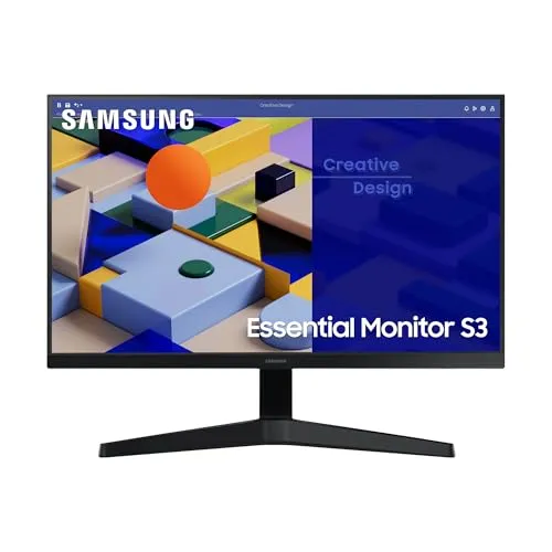 Samsung S31C Essential Monitor S24C314EAU - 24 Zoll Full HD IPS-Panel, 178° Betrachtungswinkel, Eye Saver Modus für entspanntes Sehen und flüssige Bildwiedergabe mit AMD FreeSync