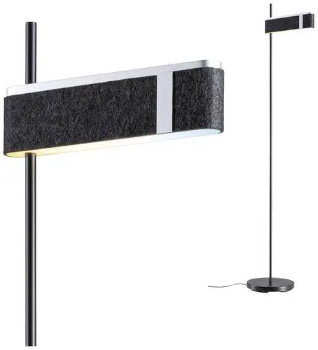 Paulmann Jagun 79993 LED-Standleuchte 19.5W Anthrazit - Moderne Stehleuchte aus nachhaltigem Material, 1250lm, mit Tunable White Funktion für individuelle Lichtgestaltung, ideal für Wohnräume und Home-Office, Zigbee 3.0 kompatibel.