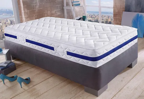 BRECKLE 1000 Pur Taschenfederkernmatratze 90x200 cm & 140x200 cm - Ergonomische 7-Zonen-Matratze mit 1000 Federn für optimale Druckverteilung und hohe Punktelastizität. Atmungsaktiver Bezug, abnehmbar und bis 60 °C waschbar, ideal für einen gesunden Schlaf.