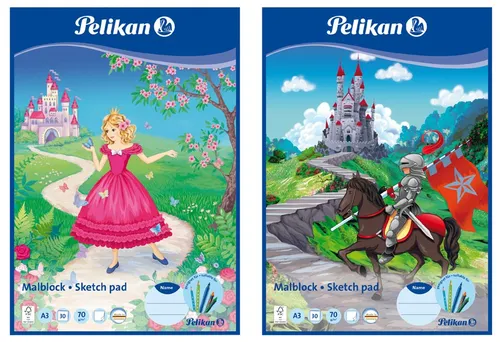 Pelikan 137679 - Malblock MC4 100 DIN A4, 100 Blatt, chlorfrei und ideal zum kreativen Gestalten für Kinder