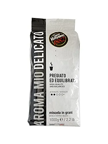Caffè Vergnano 1882 - Aroma Mio Delicato (Mild) Kaffeebohnen - 1 kg Packung