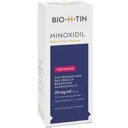 Minoxidil BIO-H-TIN-Pharma 20mg/ml für Frauen – Mittel gegen Haarverlust - Minoxidil BIO-H-TIN-Pharma 20mg/ml für Frauen ist ideal zur Unterstützung des Haarwuchses. Es fördert das Nachwachsen von Haaren an dünner werdenden Stellen und ist einfach in der Anwendung.