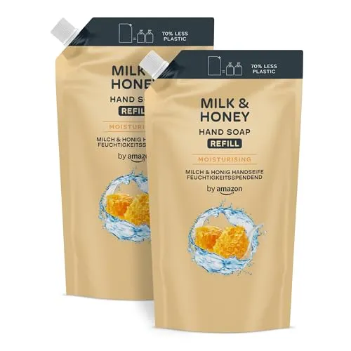 by Amazon Milk & Honey Handseife Nachfüllpack, 2 x 1000 ml