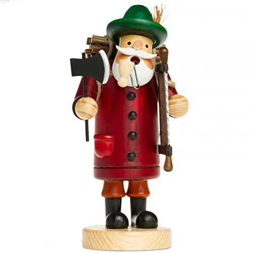 SIKORA RM-A Räuchermännchen aus Holz 3 Größen Verschiedene Motive, Farbe/Modell:A03 rot - Holzfäller, Höhe in cm:Höhe ca. 15 cm