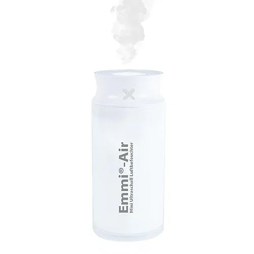 emmi-AIR Ultraschall Mini Luftbefeuchter I 400 ml I Kompakter Luftbefeuchter für Schlafzimmer & Büro I 3 Befeuchtungs- & Helligkeitsstufen I Leise Raumluftbefeuchtung für Raumduft & Wohlfühlklima