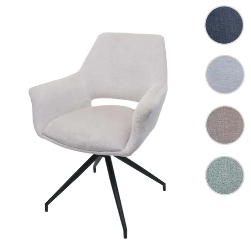 HWC-M53 Esszimmerstuhl mit Armlehne, drehbar - Moderner Esszimmerstuhl mit hoher Stoffqualität (360 g/m²), drehbar und ideal für Esszimmer, Küche oder Wohnzimmer. Wählen Sie aus verschiedenen Farben!