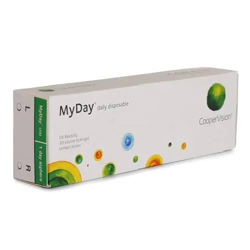 MyDay Kontaktlinsen Sphere -1,25 Dioptrien, 30 Tageslinsen - Kontaktlinsen mit -1,25 Dioptrien, UV-Schutz und einzigartiger Aquaform Technology für langanhaltende Feuchtigkeit & Komfort. Ideal für klare Sicht und gesunde Augen.