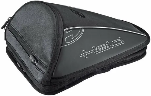 Held Tenda Tankrucksack/Hecktasche - Schwarz - 6 l - 11 l - Motorradkoffer mit wasserabweisendem Nylongewebe, inklusive Regenhaube und Rundum-Reißverschluss für mehr Volumen. Ideal für längere Touren!